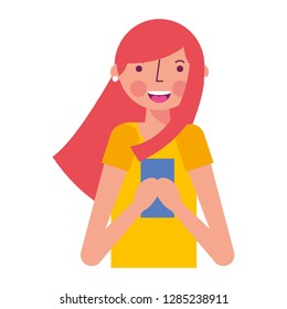woman using mobile