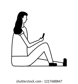 woman using mobile device