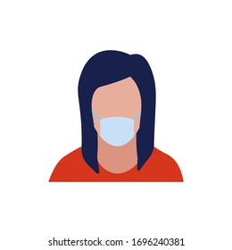Woman using Safety breathing masks Corona Virus. Hospital or pollution protect face masking.