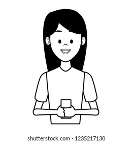 Woman using smartphone