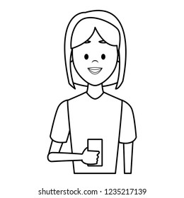 Woman using smartphone