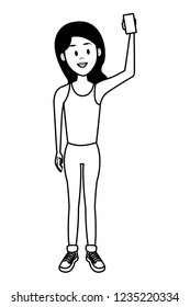 Woman using smartphone