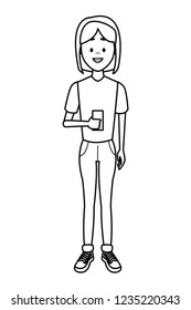 Woman using smartphone