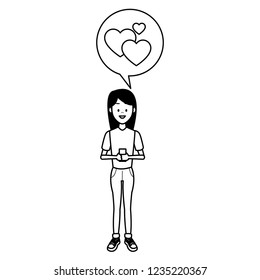 Woman using smartphone