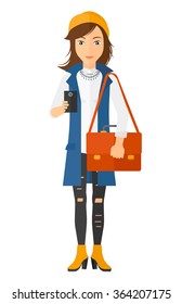 Woman using smartphone.