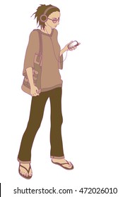 woman using a smartphone