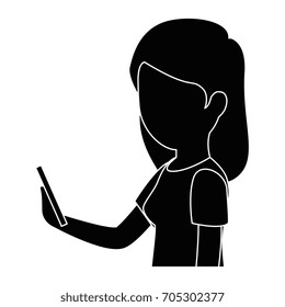 woman using a smartphone icon