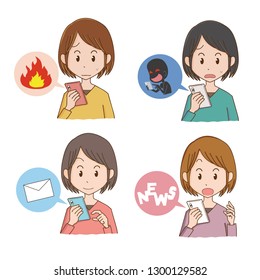 A woman using SNS