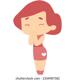 Woman Valentine Character Laughing