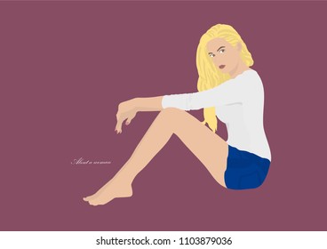 a woman vector
