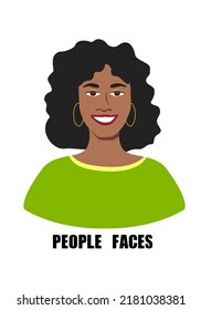 Woman vector avatar Concept. Modern flat style. Woman icon can using for social media and web design.