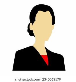 Woman vector with black and red