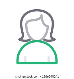 woman vector colour line icon 