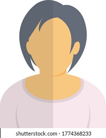 woman vector flat color icon