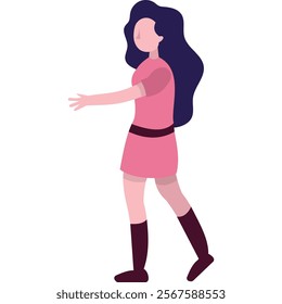 Woman vector flat female business character icon