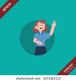 Woman vector flat illustration concept design