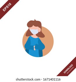 Woman vector flat illustration concept design
