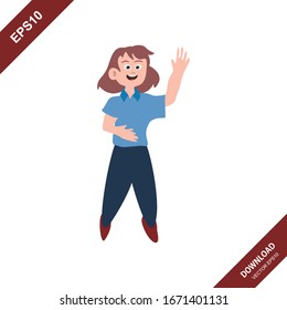 Woman vector flat illustration concept design