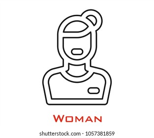 Woman vector icon