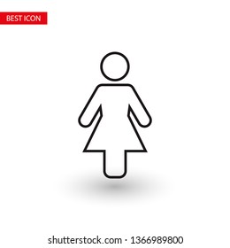 Woman vector icon. 