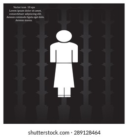 Woman - vector icon