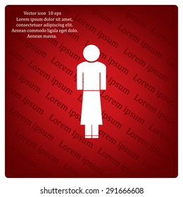Woman - vector icon