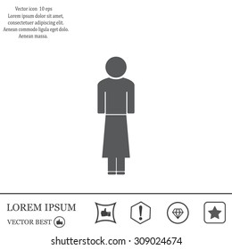 Woman - vector icon