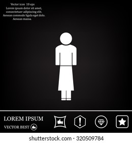 Woman - vector icon