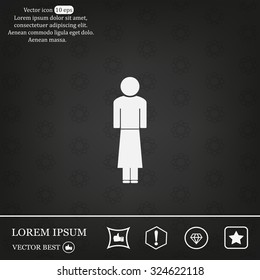 Woman - vector icon