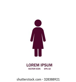 Woman - vector icon