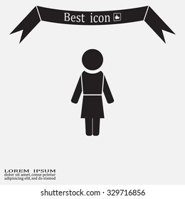Woman - vector icon