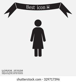 Woman - vector icon