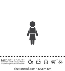 Woman - vector icon