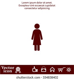 Woman - vector icon