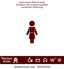 Woman - vector icon