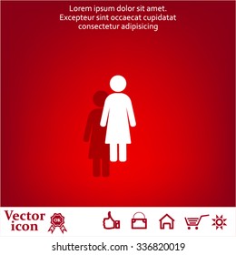 Woman - vector icon