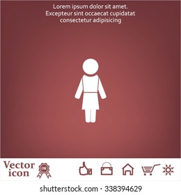 Woman - vector icon