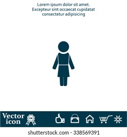 Woman - vector icon