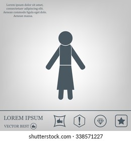 Woman - vector icon