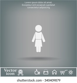 Woman - vector icon