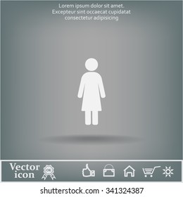 Woman - vector icon