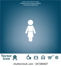 Woman - vector icon