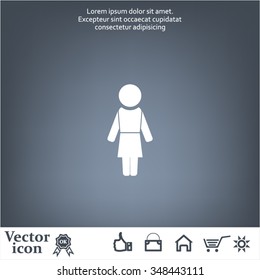 Woman - vector icon