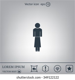 Woman - vector icon