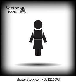 Woman - vector icon