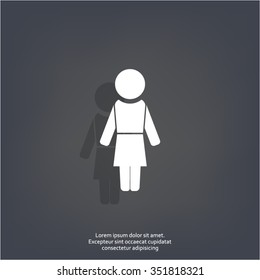 Woman - vector icon