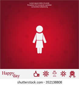 Woman - vector icon