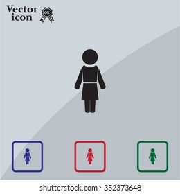 Woman - vector icon
