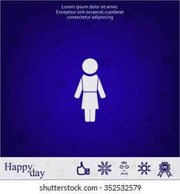 Woman - vector icon