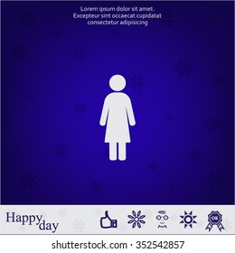 Woman - vector icon